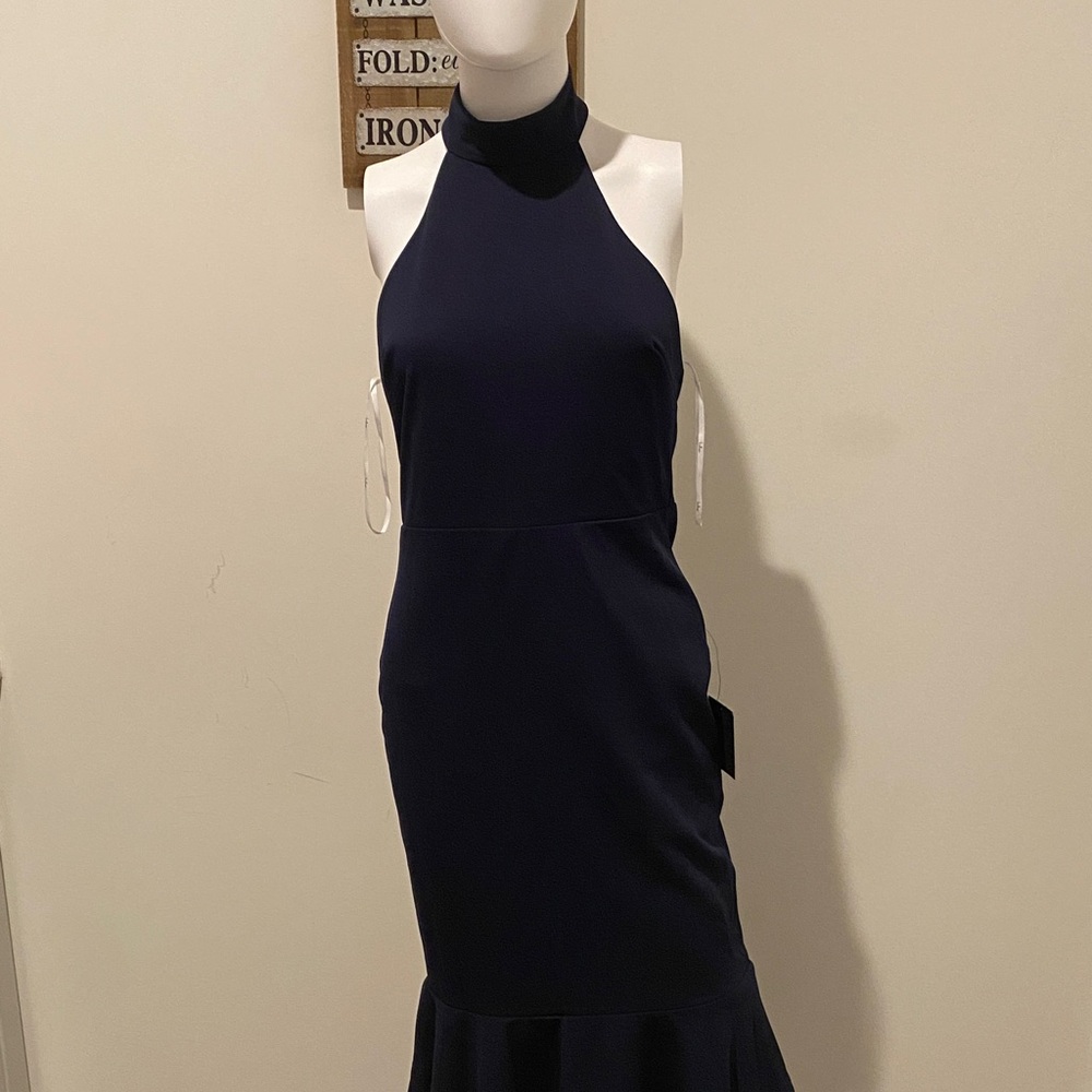 Lulu's Navy Halter Maxi Dress